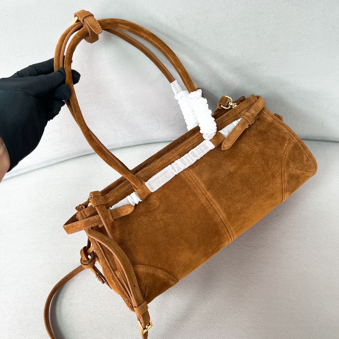 [TOP] PRADA LusSolf Bag Suede 32x15.5x12cm/38x30x12cm - 2 Size