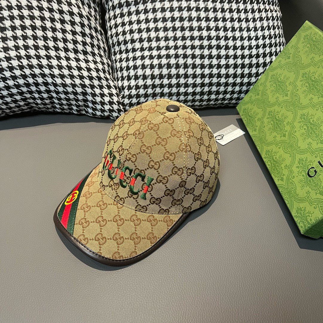 [TOP] GUCCI Baseball Cap with GG Webbing - 2 Colors