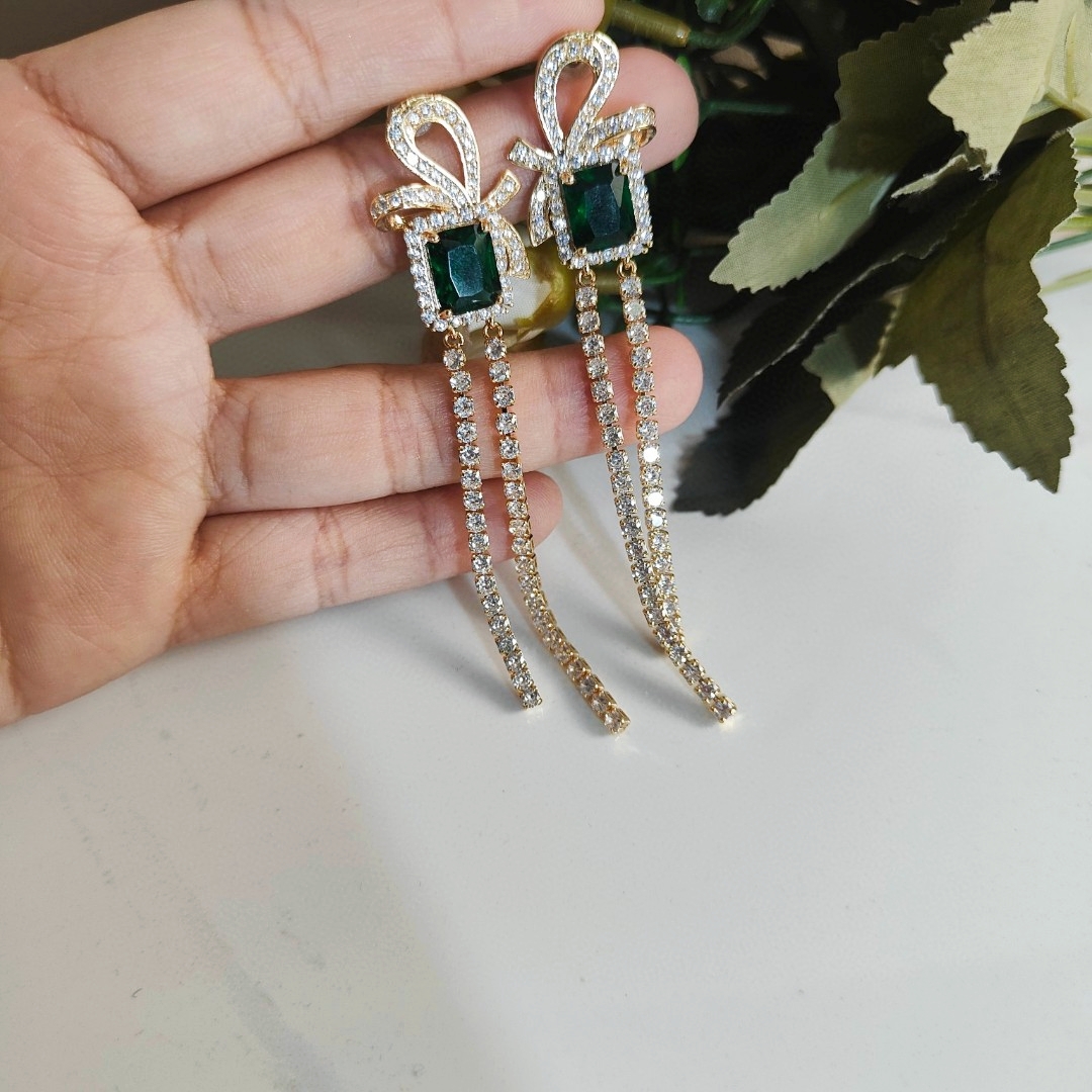 [TOP] BVLGARI Emerald Earrings - Green