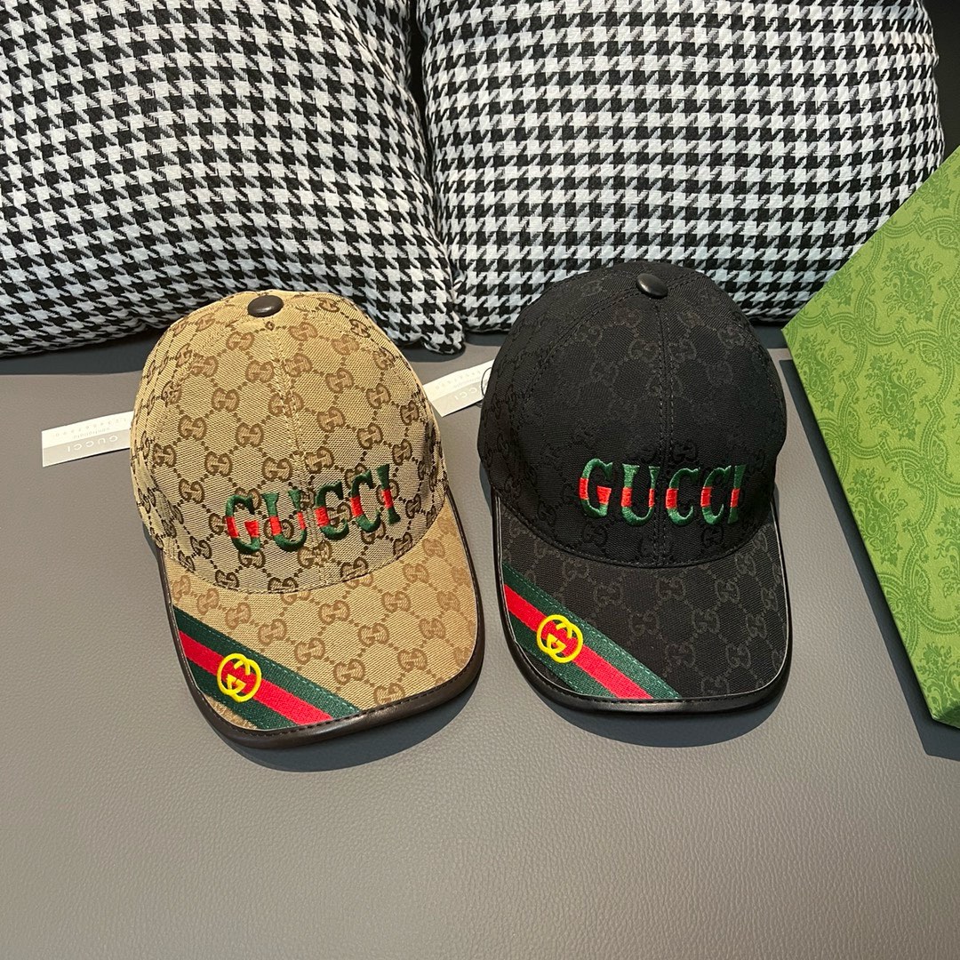 [TOP] GUCCI Baseball Cap with GG Webbing - 2 Colors