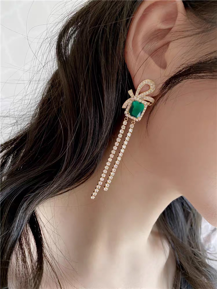 [TOP] BVLGARI Emerald Earrings - Green