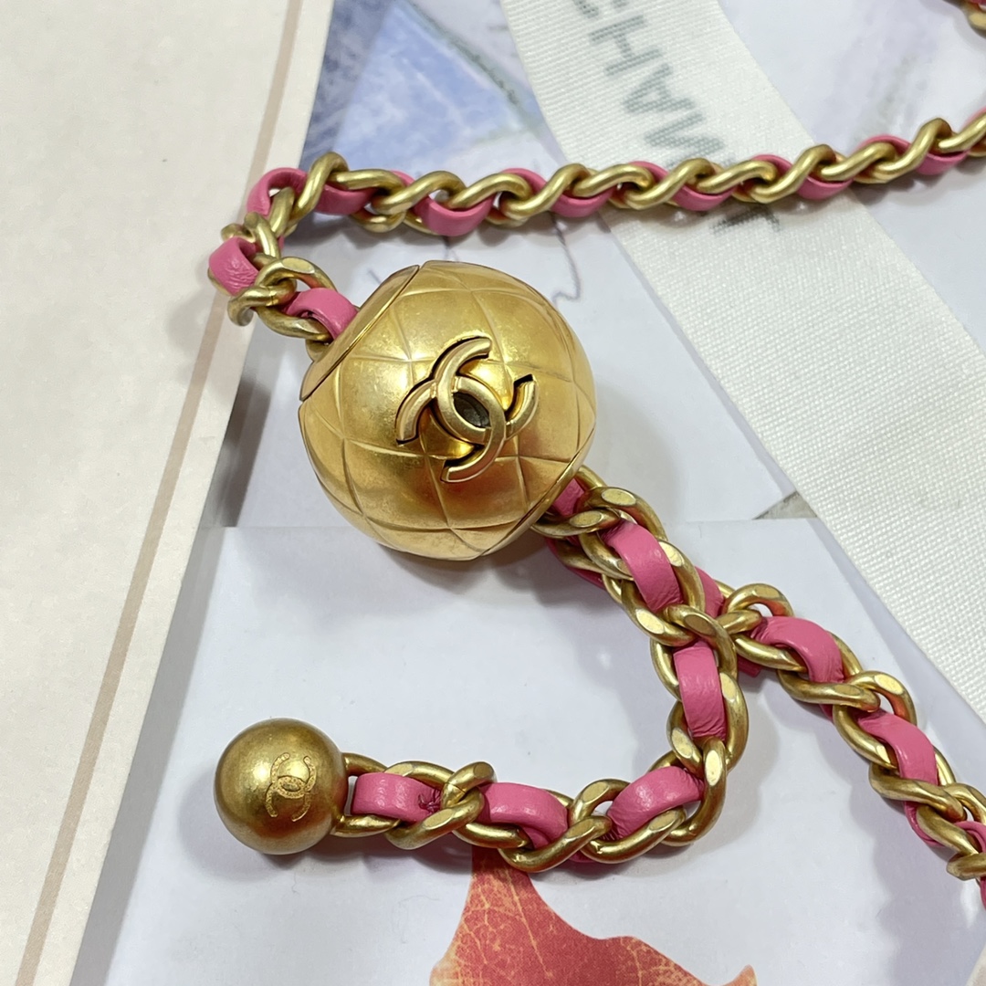 [TOP] CHANEL Classic Flap Bag Gold Ball 13*18*7cm - Rose Pink
