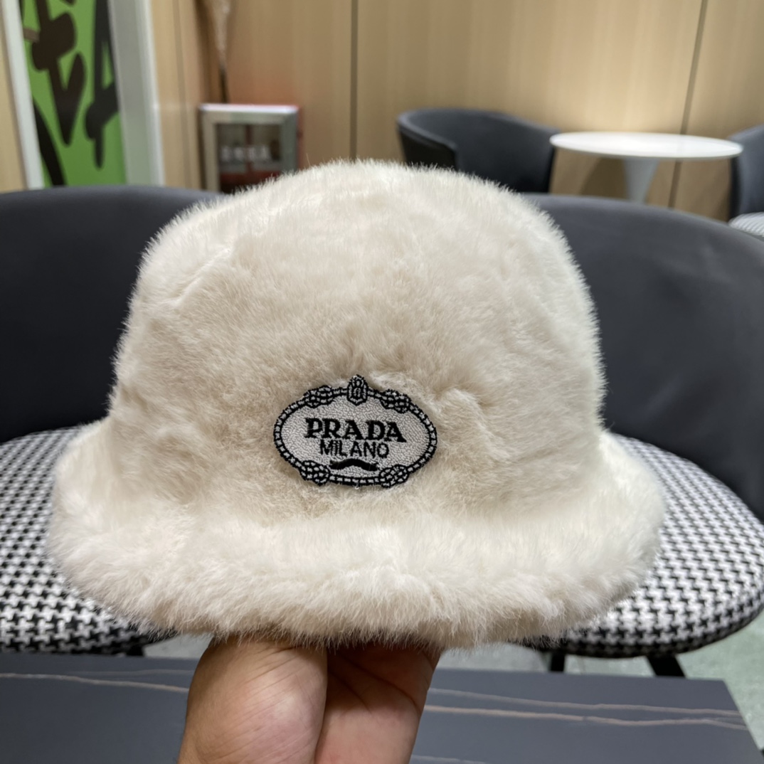 [TOP] PRADA Plush Bucket Hat - 4 Color