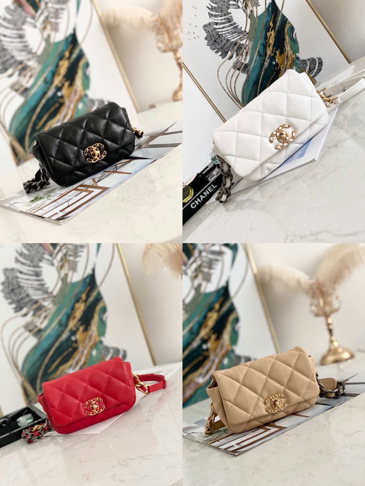 [TOP] CHANEL 19 Waist Bag 20×5.5×10 cm- 4 Colors