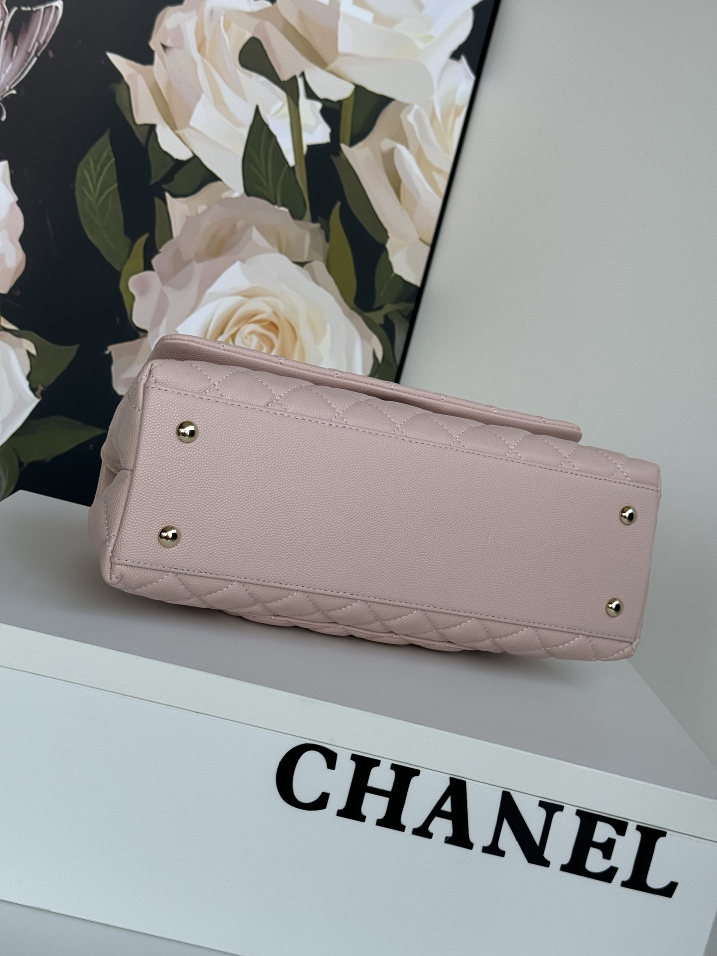 [TOP] Chanel Top Handle Bag 24/28cm- Pink & GHW
