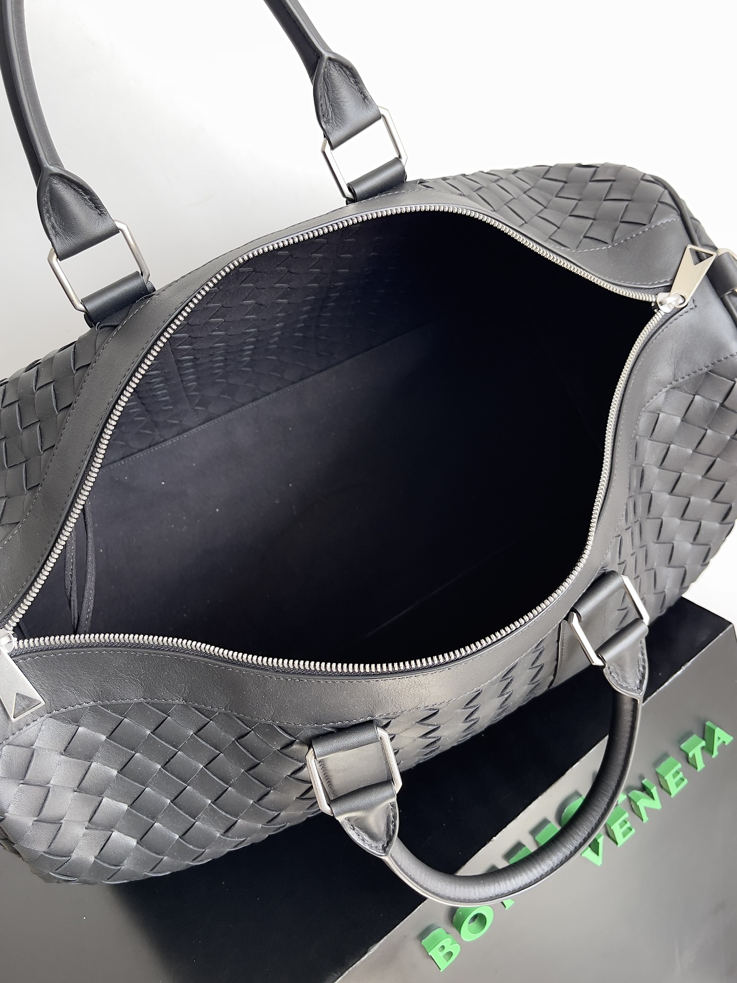 [TOP] Bottega Veneta BV Woven Large Travel Bag 50*27*24cm - Black