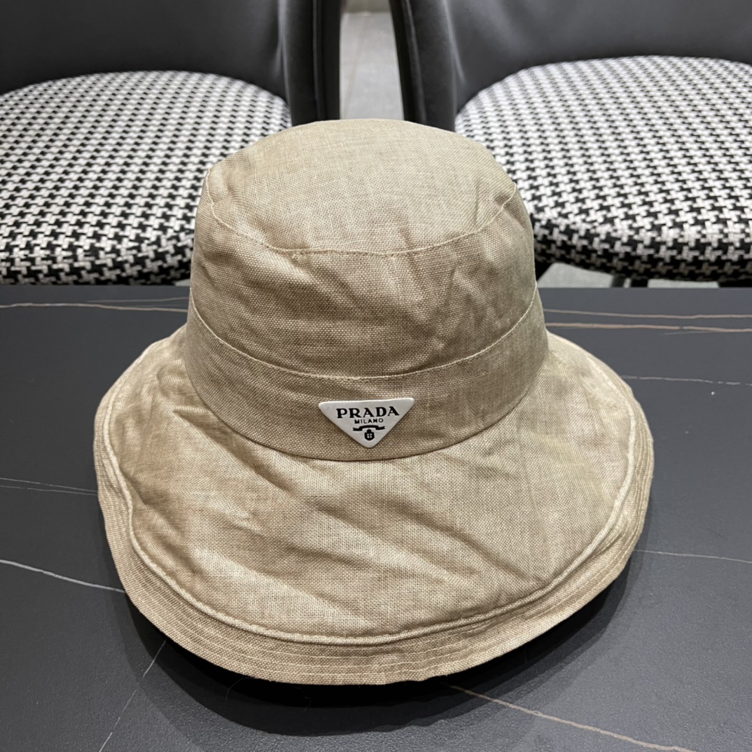 [TOP] PRADA Linen Bucket Hat - 3 Color