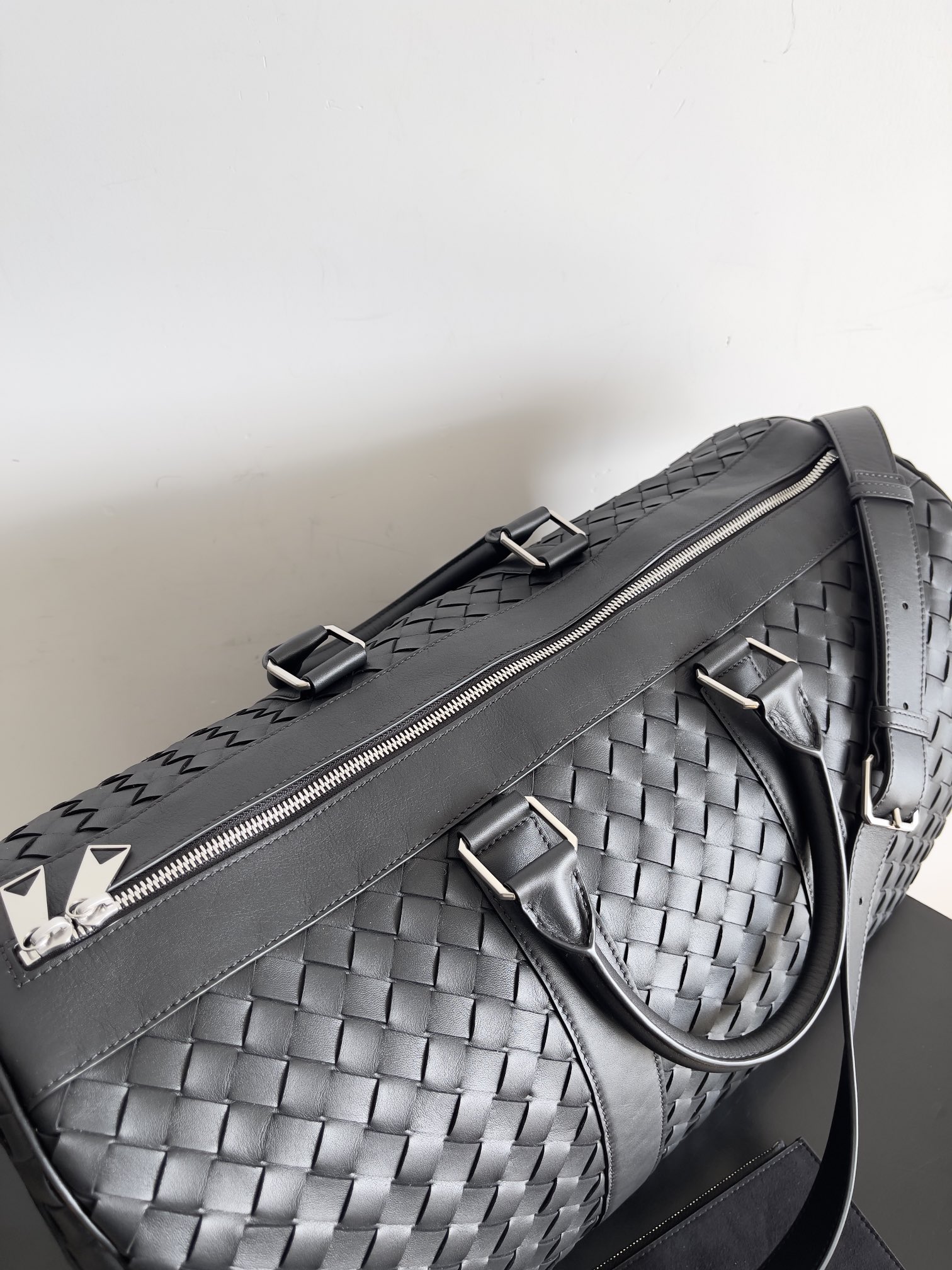 [TOP] Bottega Veneta BV Woven Large Travel Bag 50*27*24cm - Black