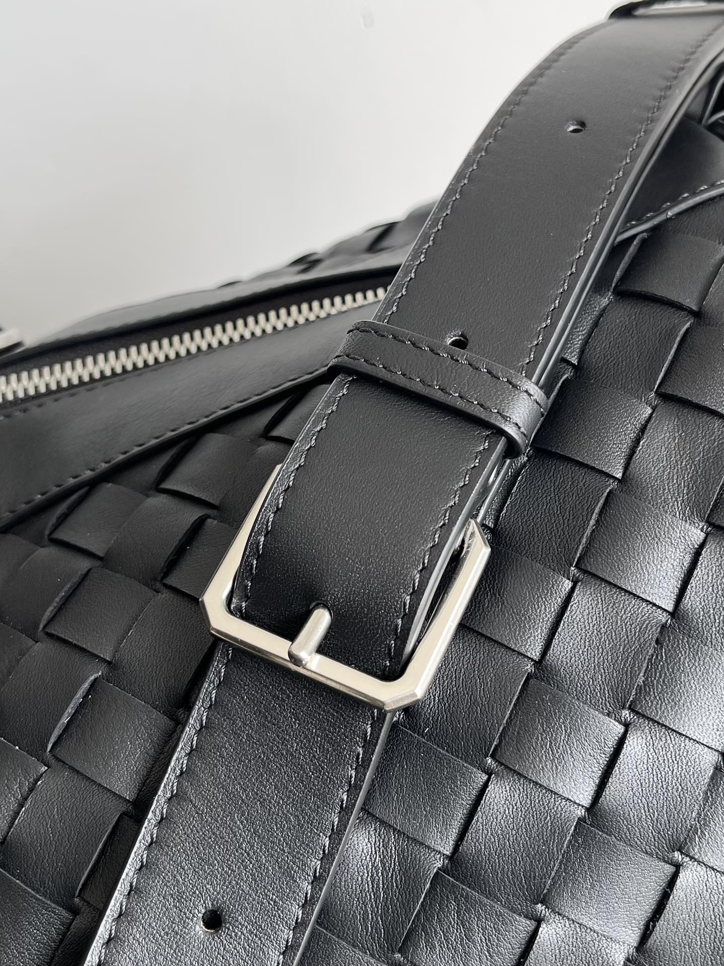 [TOP] Bottega Veneta BV Woven Large Travel Bag 50*27*24cm - Black