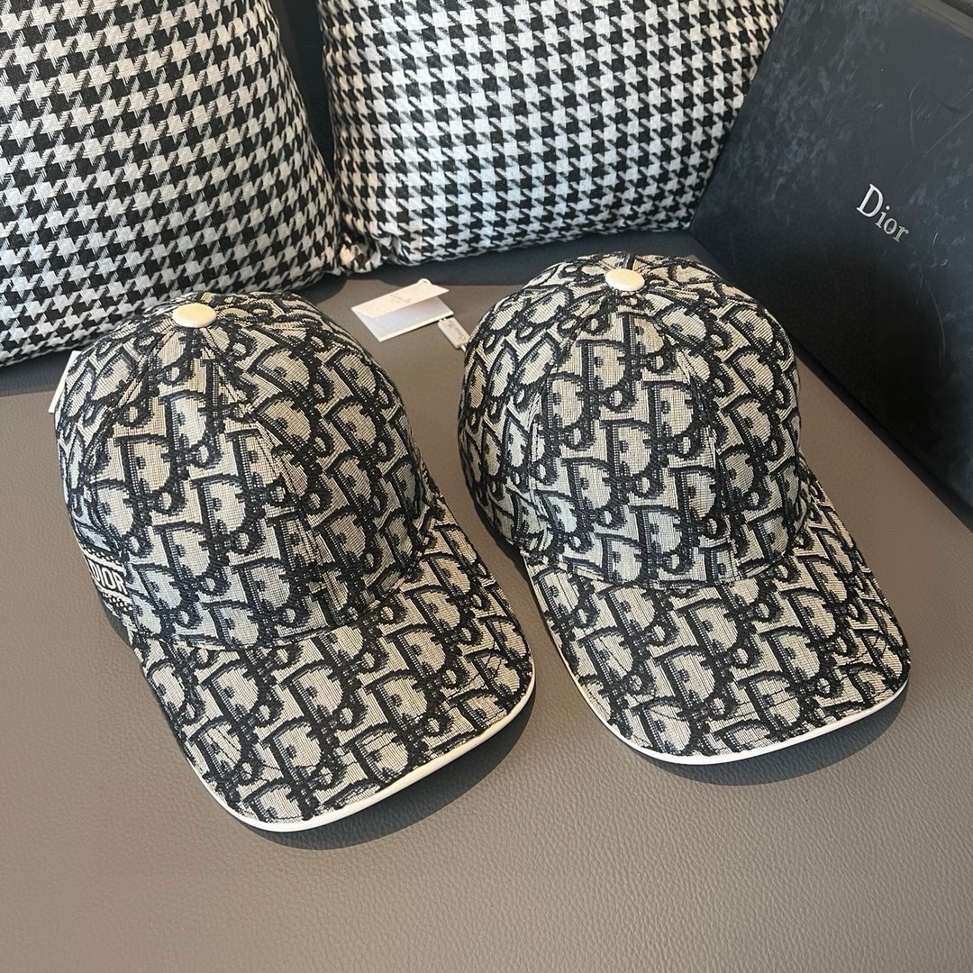 [TOP] Christian Dior Monogram Baseball Hat - 4 Color