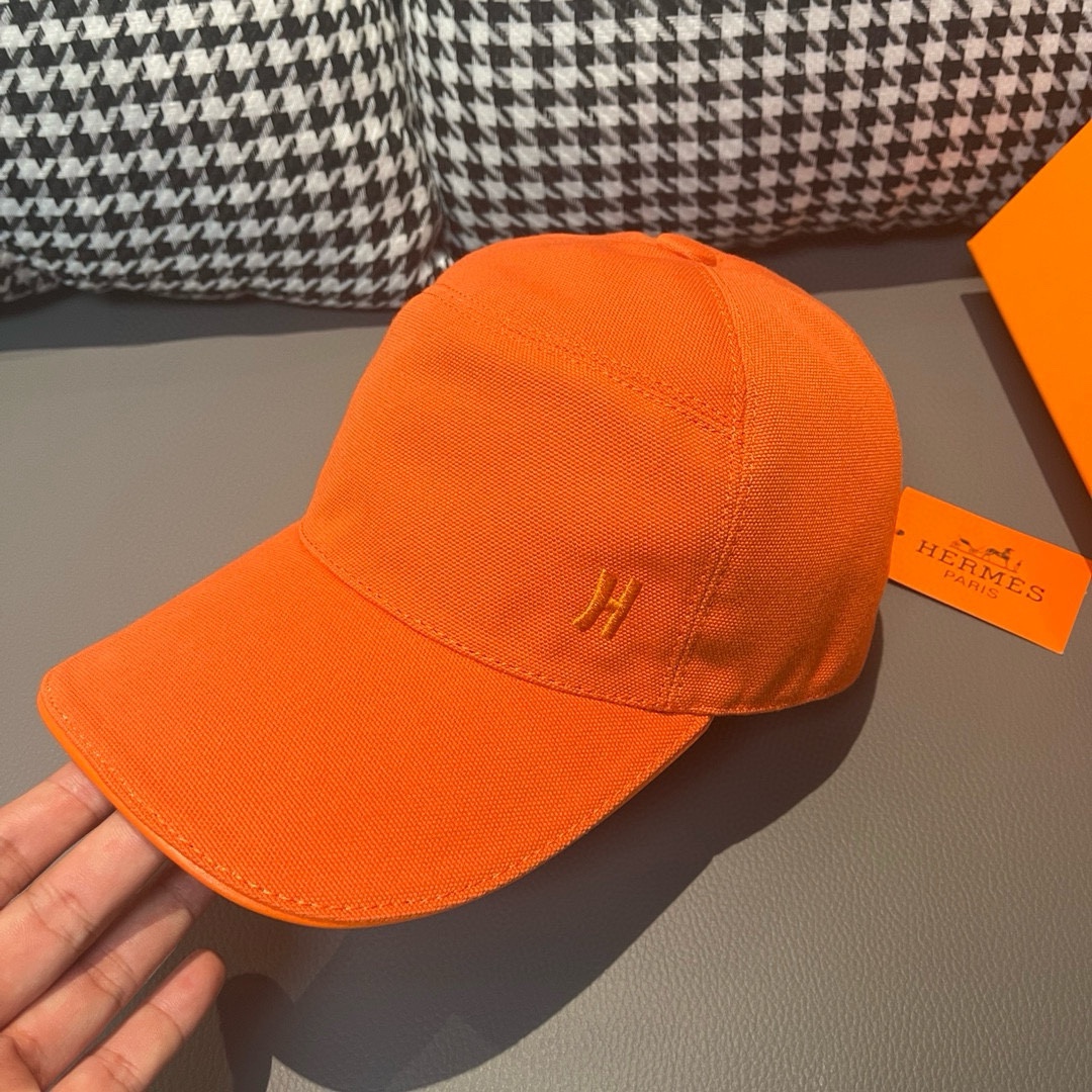 [TOP] HERMES HH Baseball Hat - Orange