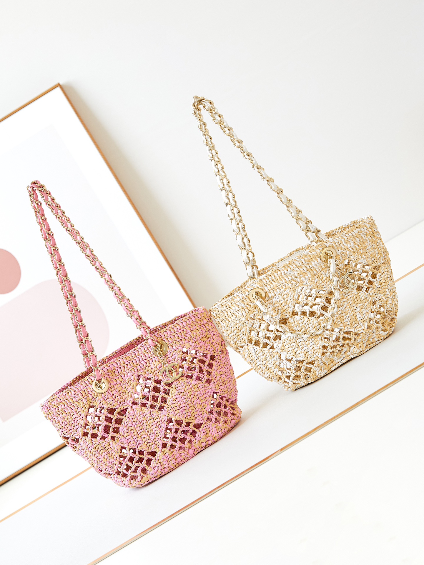 [TOP] CHANEL Coco Beach Bag 24×32×10 cm  - 2 Colors