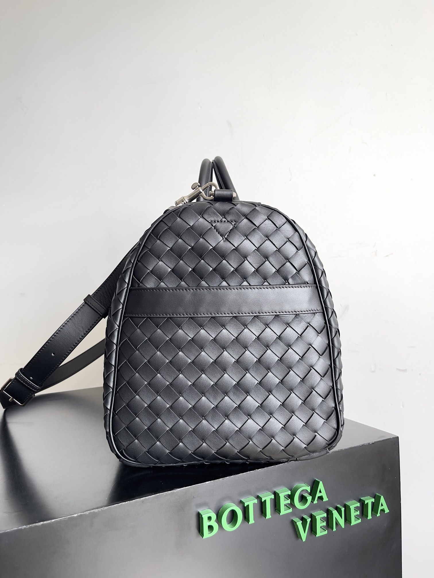 [TOP] Bottega Veneta BV Woven Large Travel Bag 50*27*24cm - Black