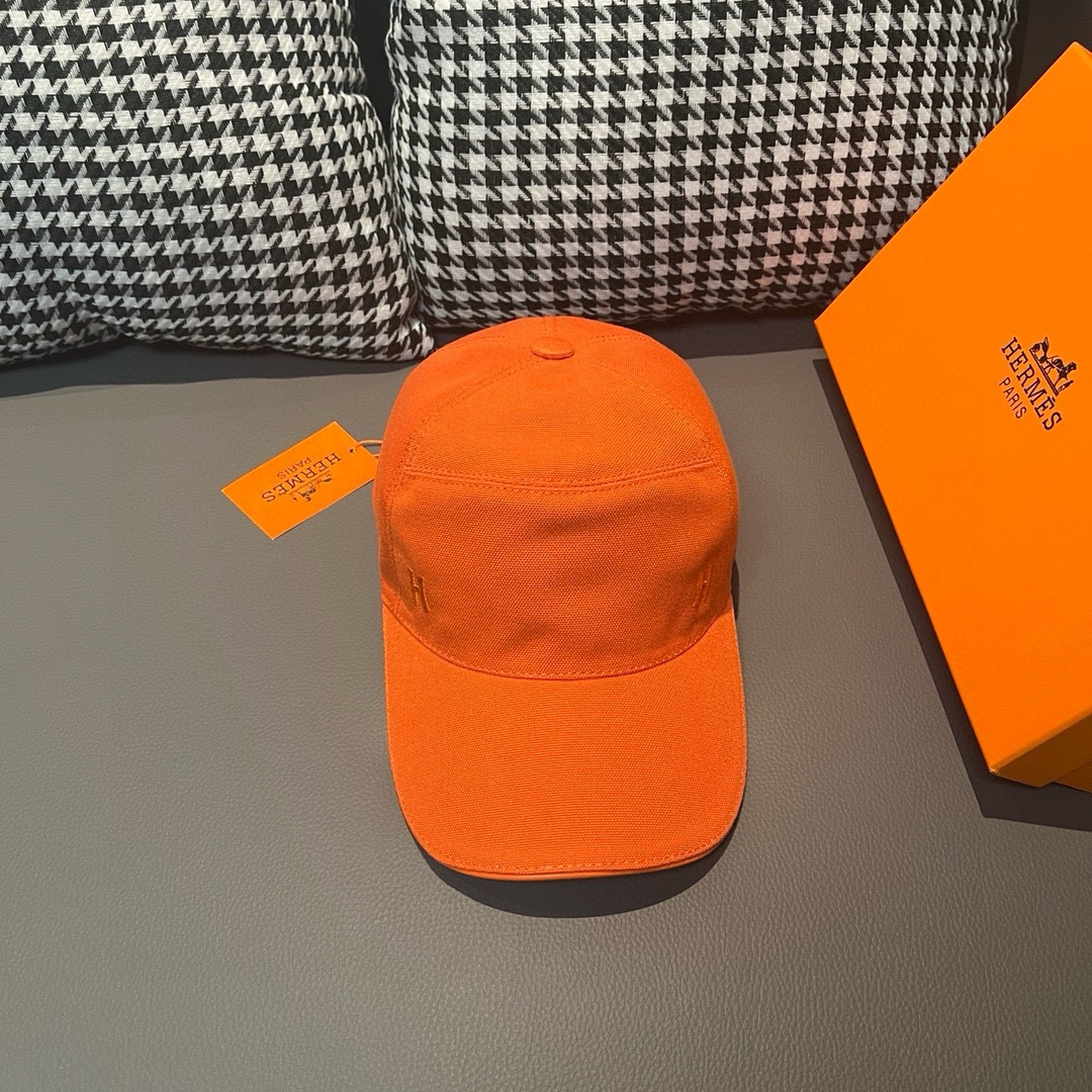 [TOP] HERMES HH Baseball Hat - Orange