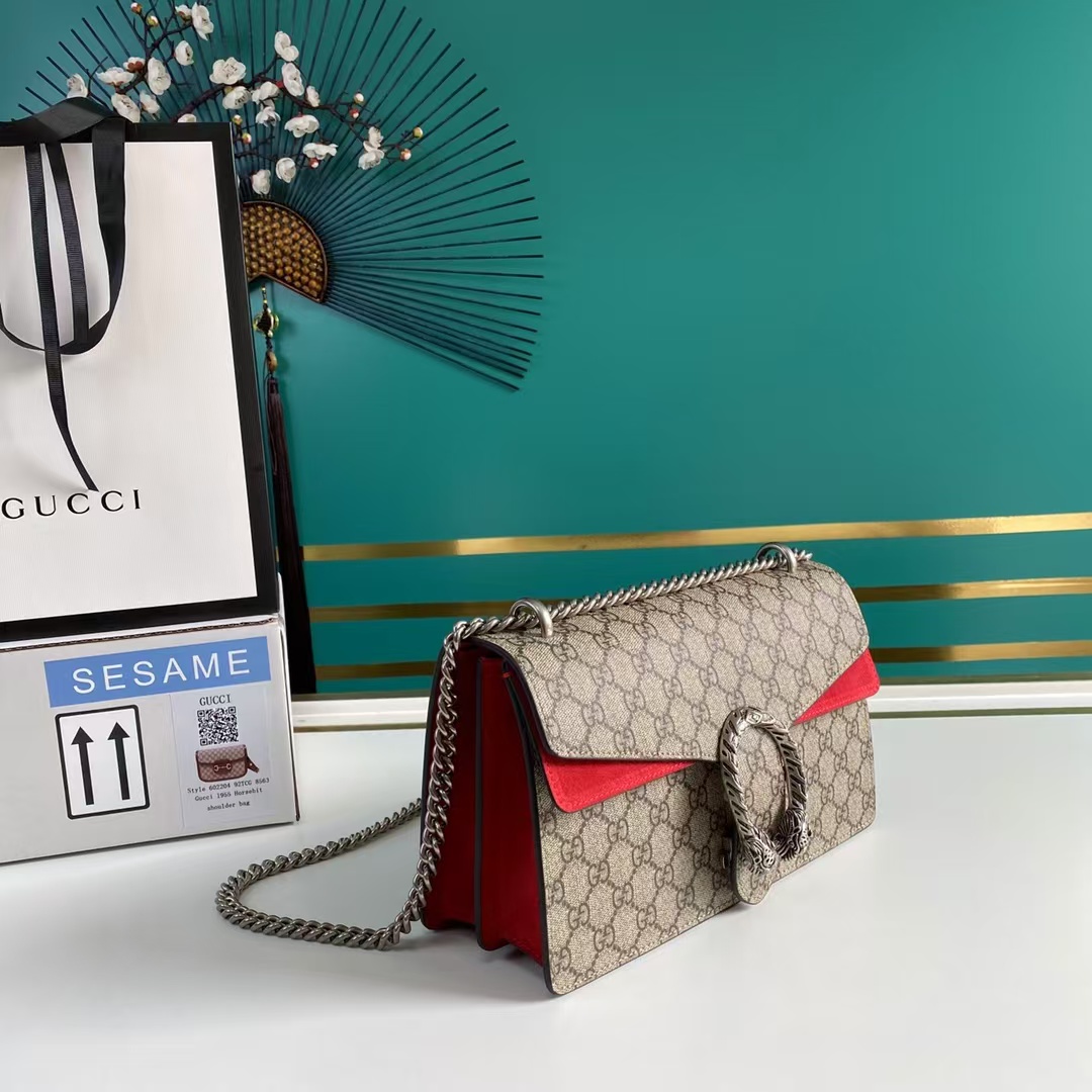 [TOP] GUCCI Dionysus Series Shoulder Bag 16.5x10x4cm/25×14×8cm/28×17×9cm-2 Colors