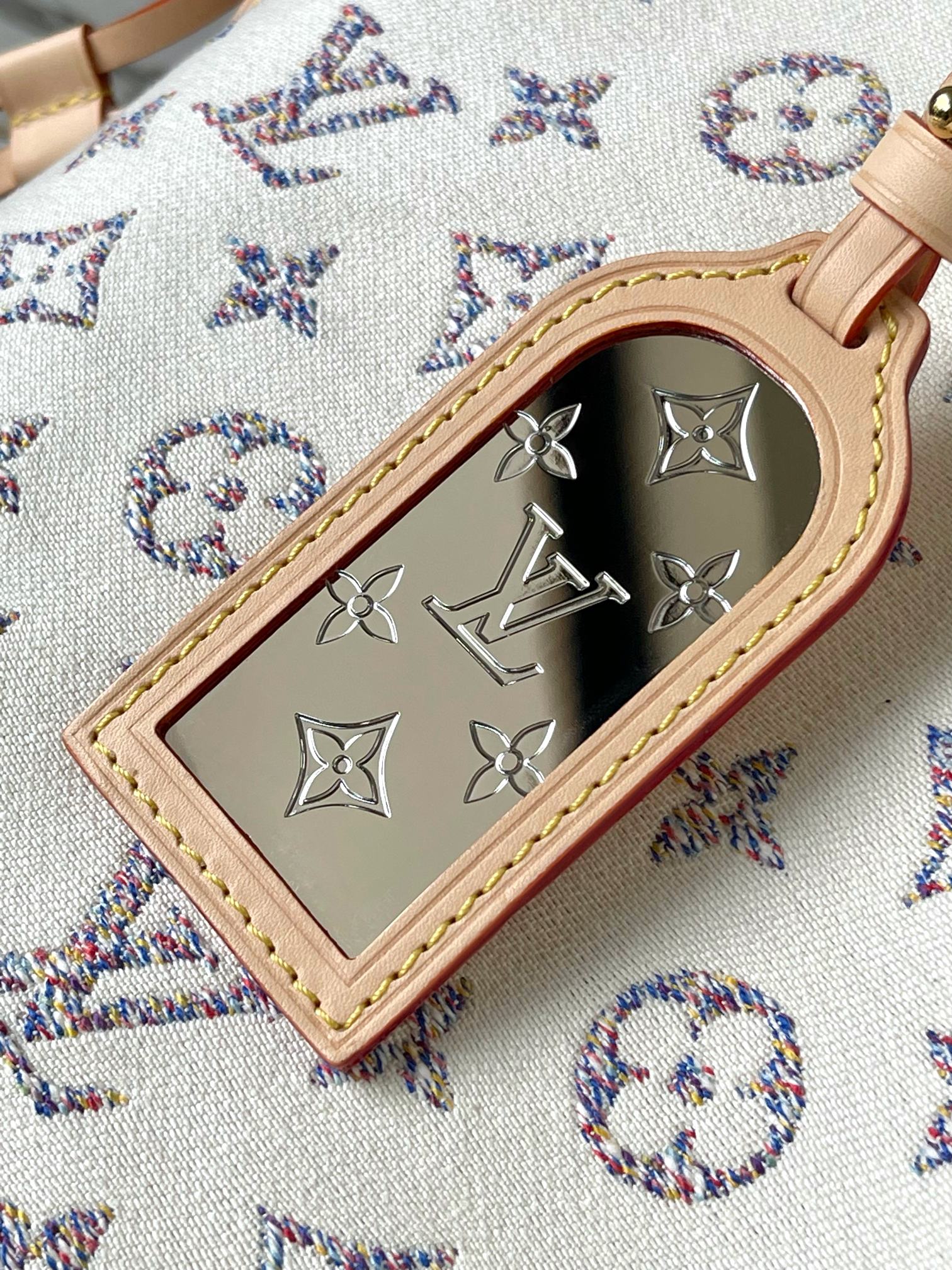 [TOP] Louis Vuitton LV Monogram Blossoms Neverful MM Bag 31x28x14cm - White