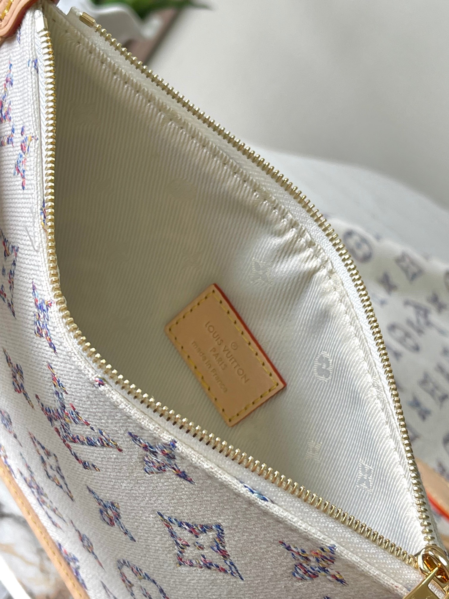 [TOP] Louis Vuitton LV Monogram Blossoms Neverful MM Bag 31x28x14cm - White