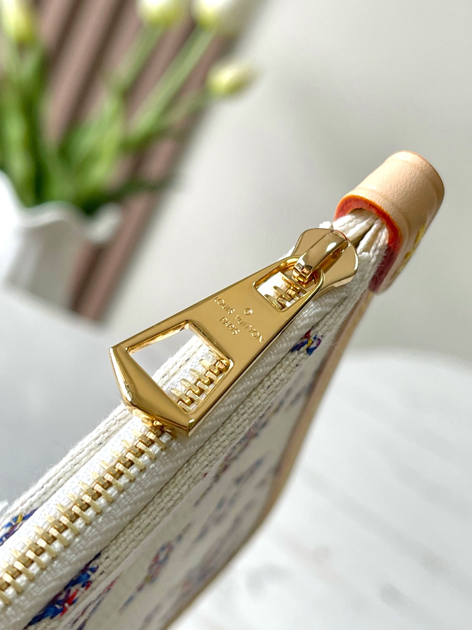 [TOP] Louis Vuitton LV Monogram Blossoms Neverful MM Bag 31x28x14cm - White