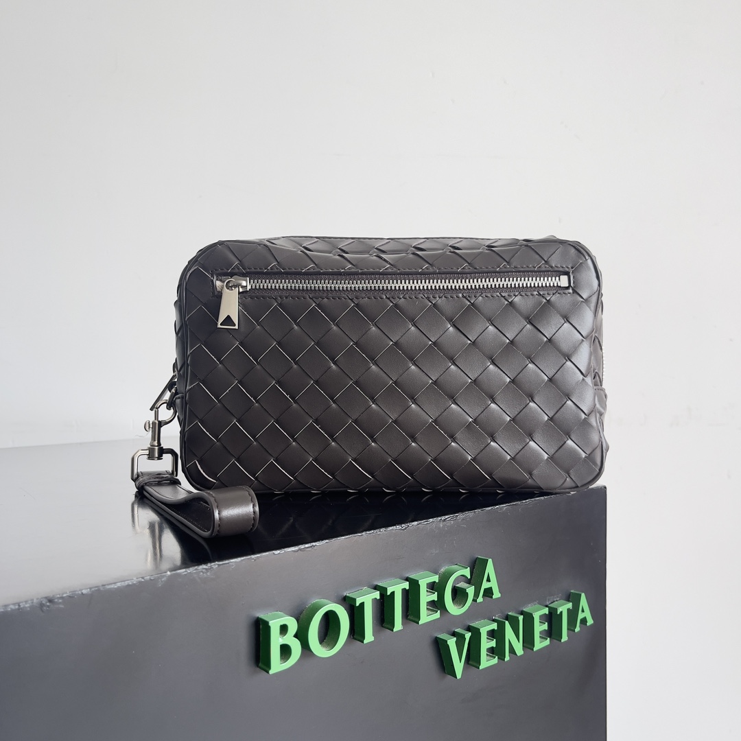 [TOP] Bottega Veneta BV Intrecciato Woven Wristlet Clutch Bag 25*15*6.5cm - 2 Color