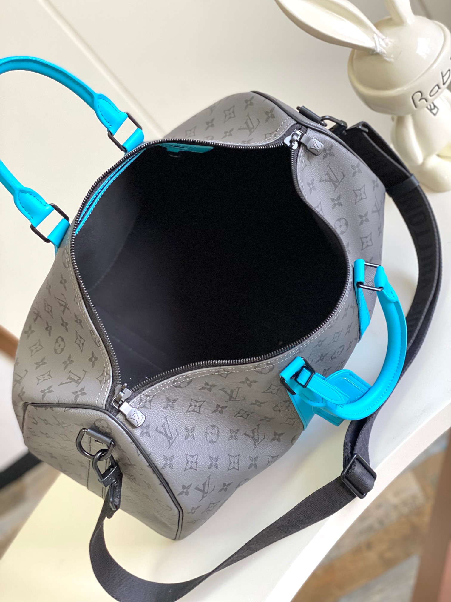 [TOP] Louis Vuitton LV Keepall Bandoulière 25 Handbag 45 x 27 x 20 cm-Black