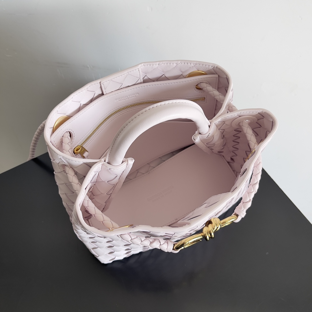 [TOP] Bottega Veneta BV Andiamo Bag 25x22x10.5cm/32x24x12cm - Pink