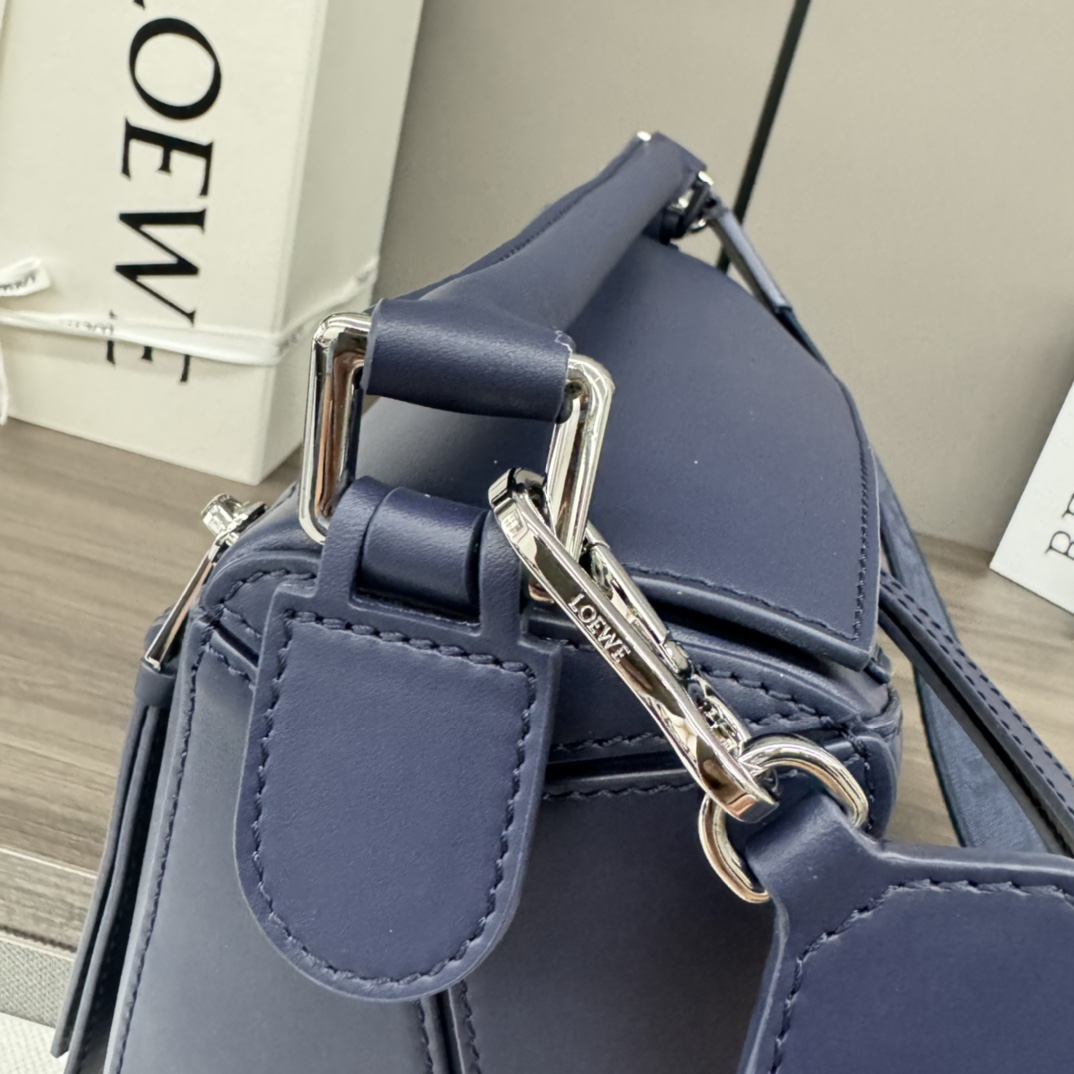 [TOP] LOEWE Puzzle Bag Anagram 24*16.5*10.5cm - Navy Blue