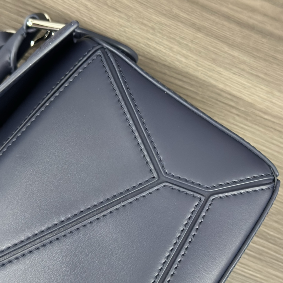 [TOP] LOEWE Puzzle Bag Anagram 24*16.5*10.5cm - Navy Blue