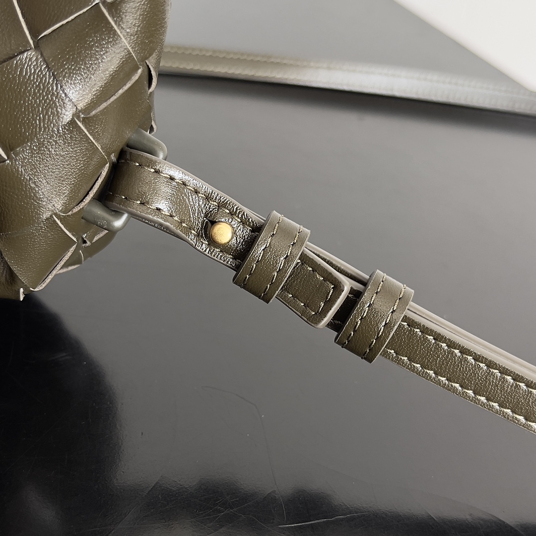 [TOP] Bottega Veneta BV Hop Bag 25.5x14.5x11cm/41x20x8cm - Darrk khaki