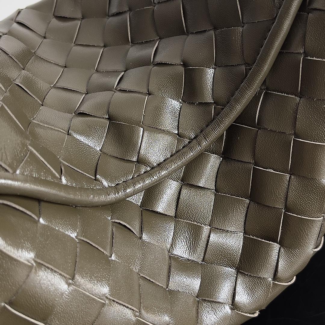 [TOP] Bottega Veneta BV Hop Bag 25.5x14.5x11cm/41x20x8cm - Darrk khaki