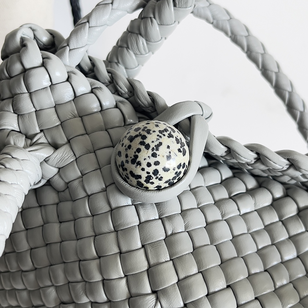 [TOP] Bottega Veneta BV Woven Handbag 20*15.5*7cm/27*18*9cm - Gray