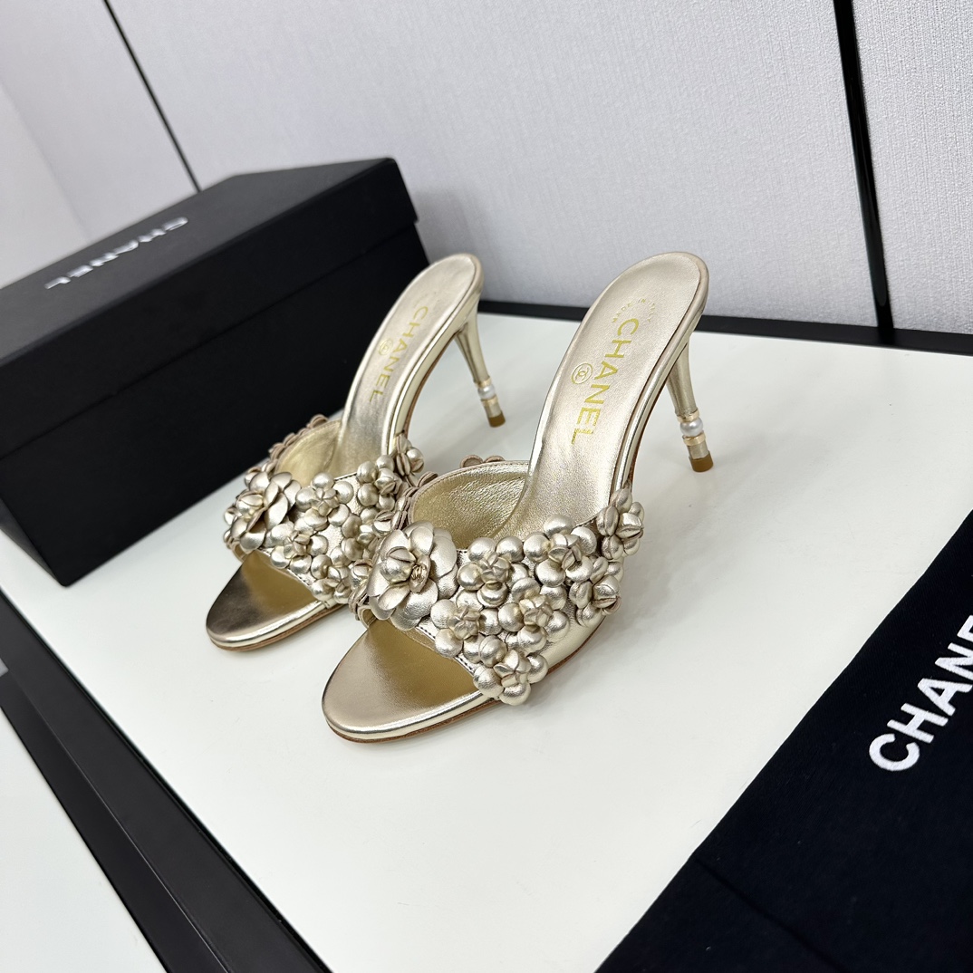 [TOP] CHANEL High Heel Slippers - 5 Color