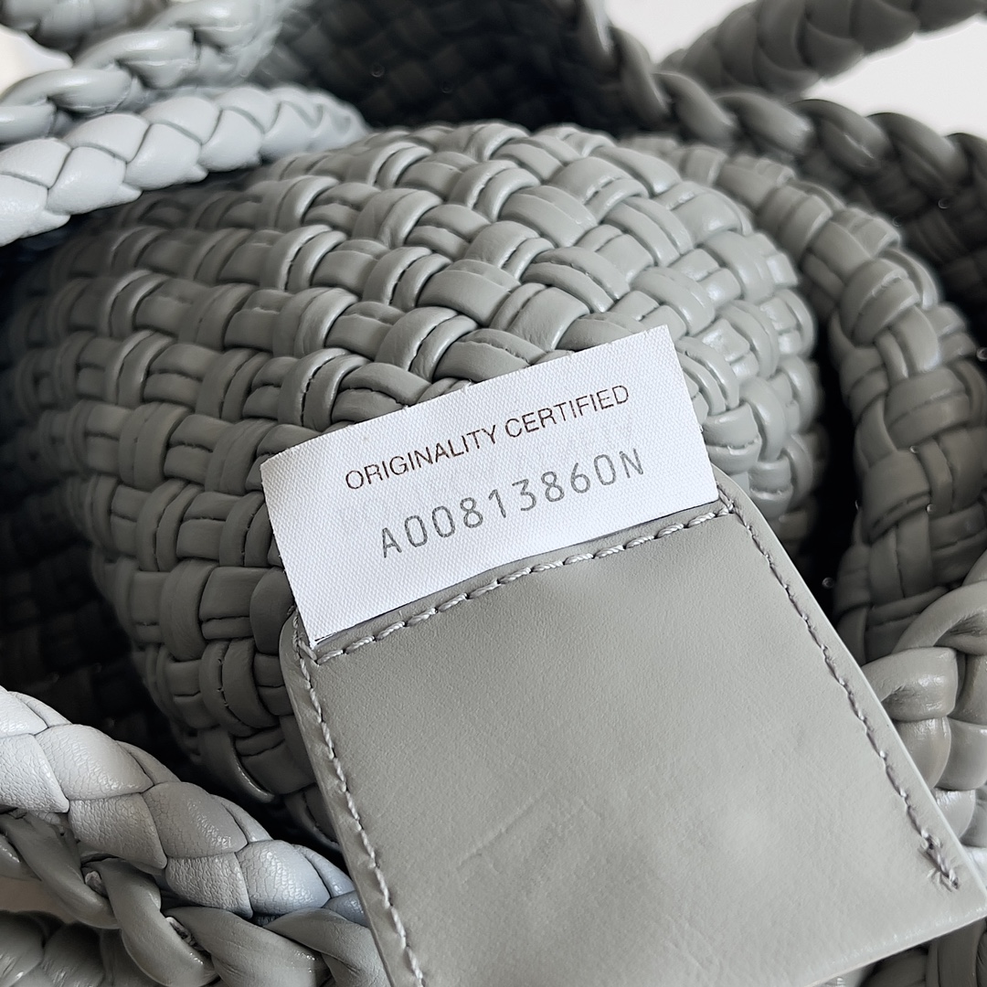 [TOP] Bottega Veneta BV Woven Handbag 20*15.5*7cm/27*18*9cm - Gray