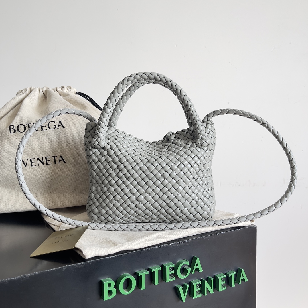 [TOP] Bottega Veneta BV Woven Handbag 20*15.5*7cm/27*18*9cm - Gray