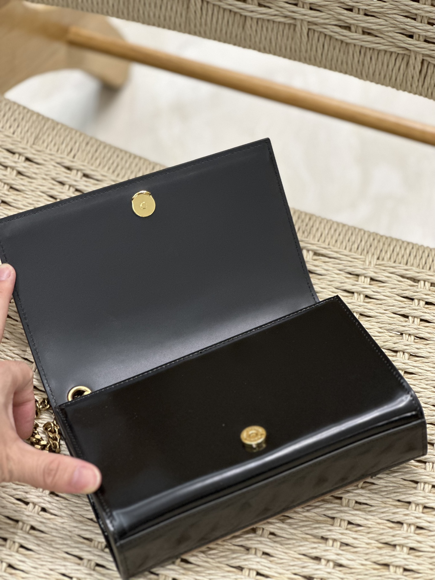 [TOP] Yves Saint Laurent YSL Kate Bag 20x13.5x6cm - Black and Brown