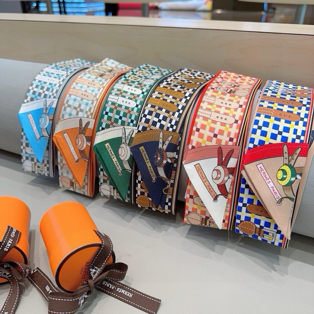 [TOP] HERMES Twilly Scarf 90 x 6 cm - 6 Colours