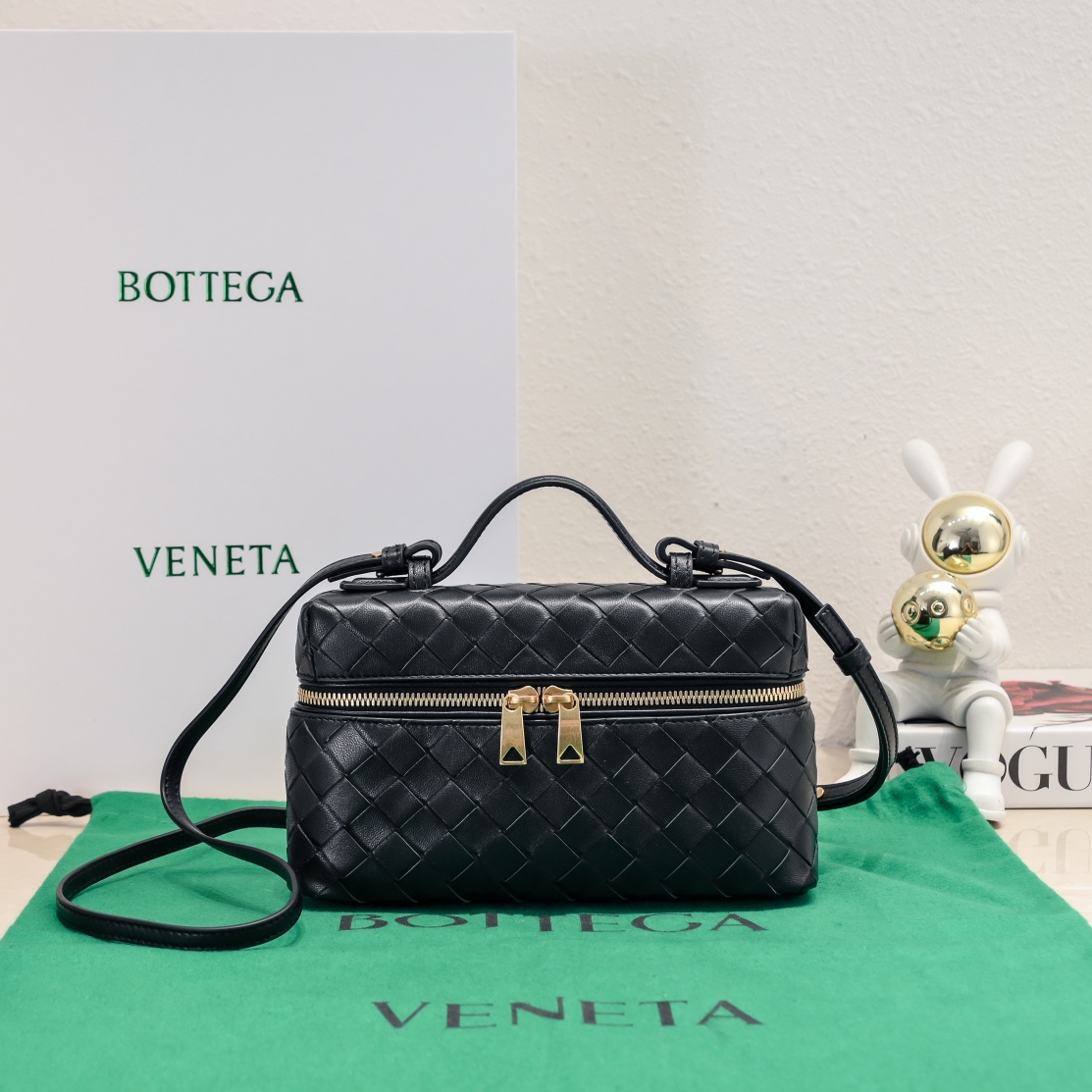 [TOP] Bottega Veneta Woven Zipper Crossbody Bag 22x12.5x5cm - 8 Colors