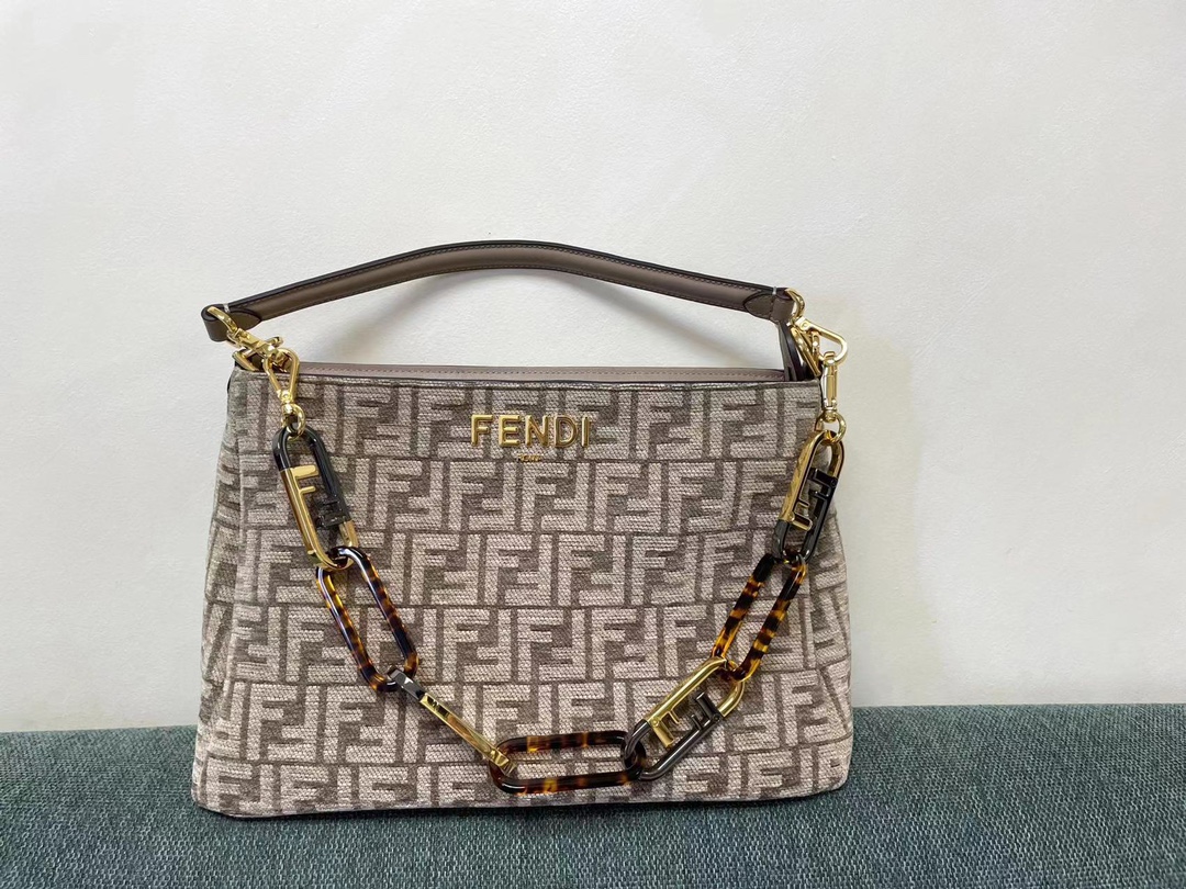 [TOP] FENDI O 'LOCK Zip Handbag 36X23.5X14cm -2 Colors