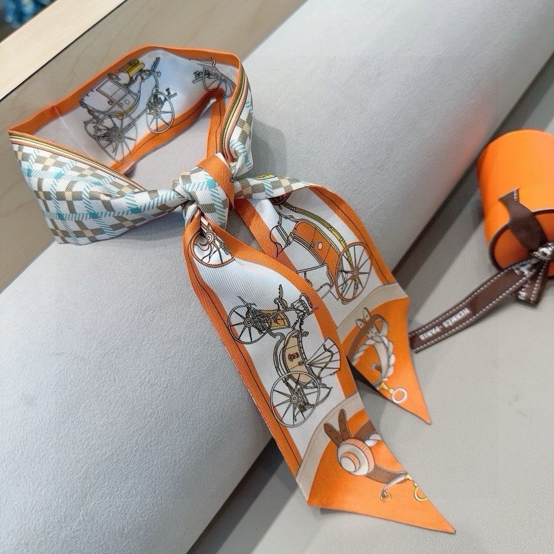 [TOP] HERMES Twilly Scarf 90 x 6 cm - 6 Colours