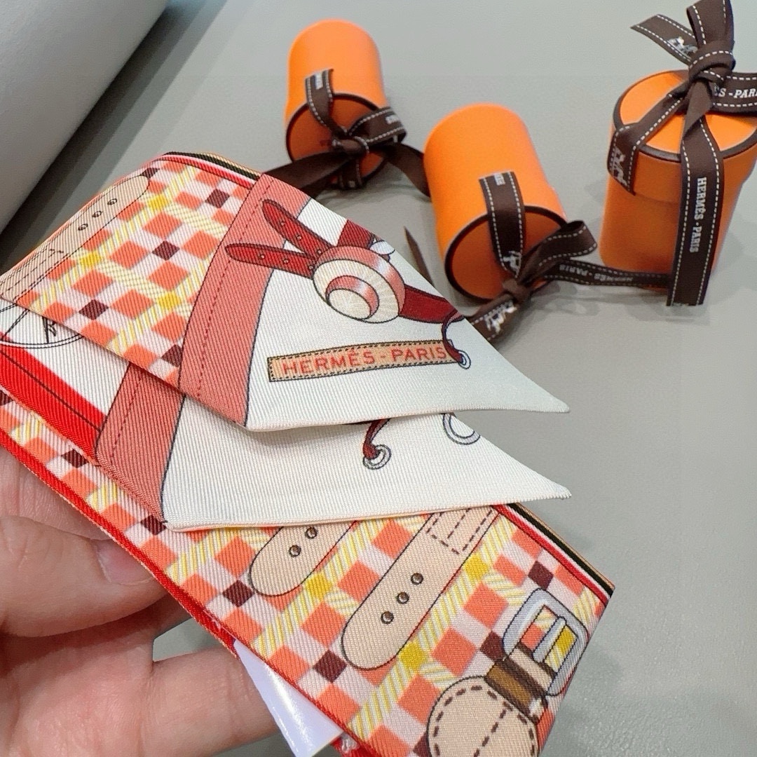 [TOP] HERMES Twilly Scarf 90 x 6 cm - 6 Colours