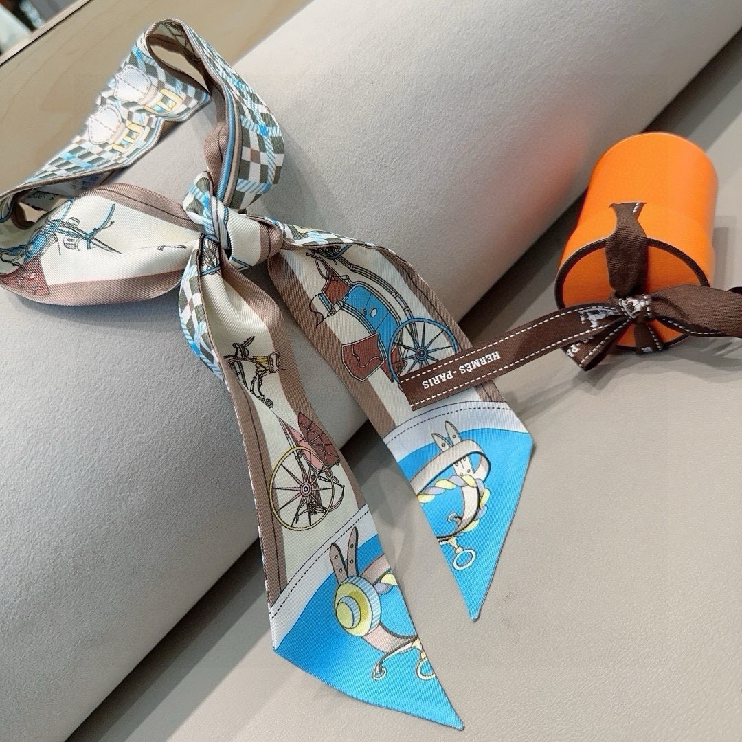 [TOP] HERMES Twilly Scarf 90 x 6 cm - 6 Colours