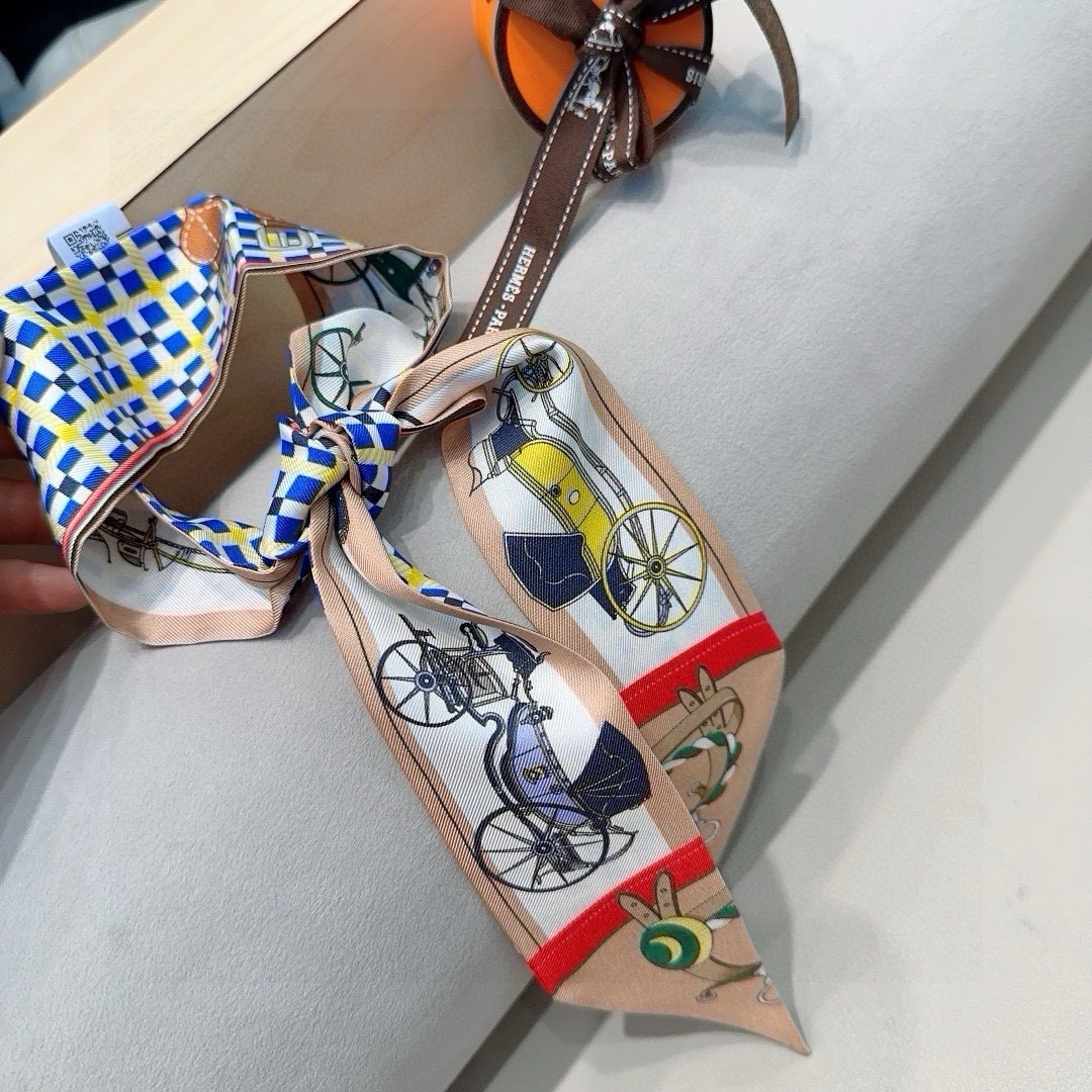 [TOP] HERMES Twilly Scarf 90 x 6 cm - 6 Colours