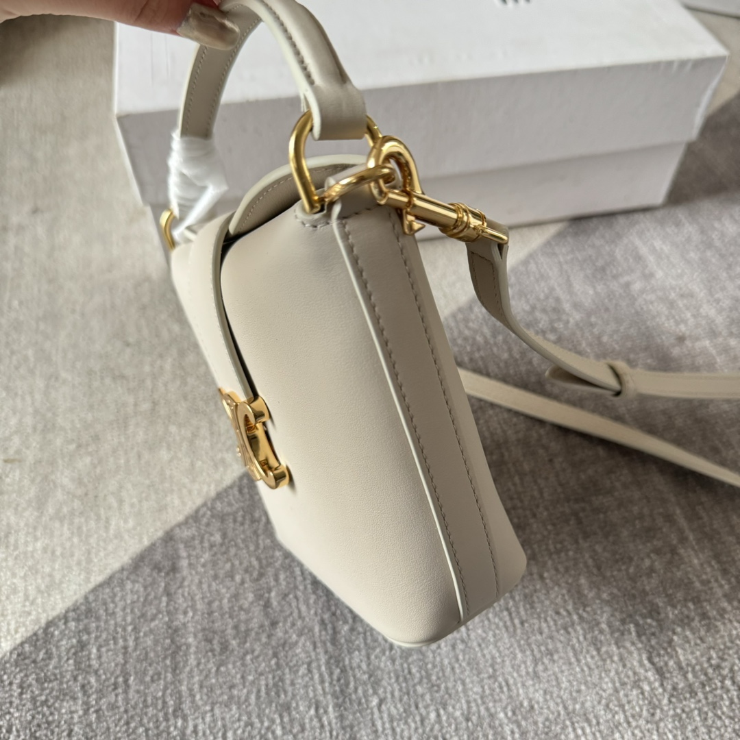 [TOP] CELINE Bucket Bag Mini 13.5×12.5×5cm - White