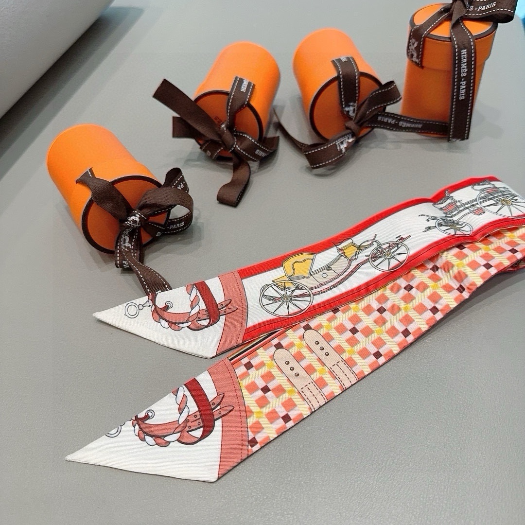 [TOP] HERMES Twilly Scarf 90 x 6 cm - 6 Colours