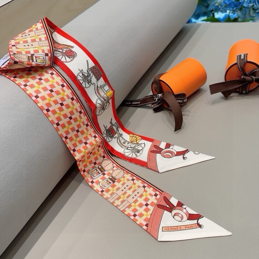 [TOP] HERMES Twilly Scarf 90 x 6 cm - 6 Colours
