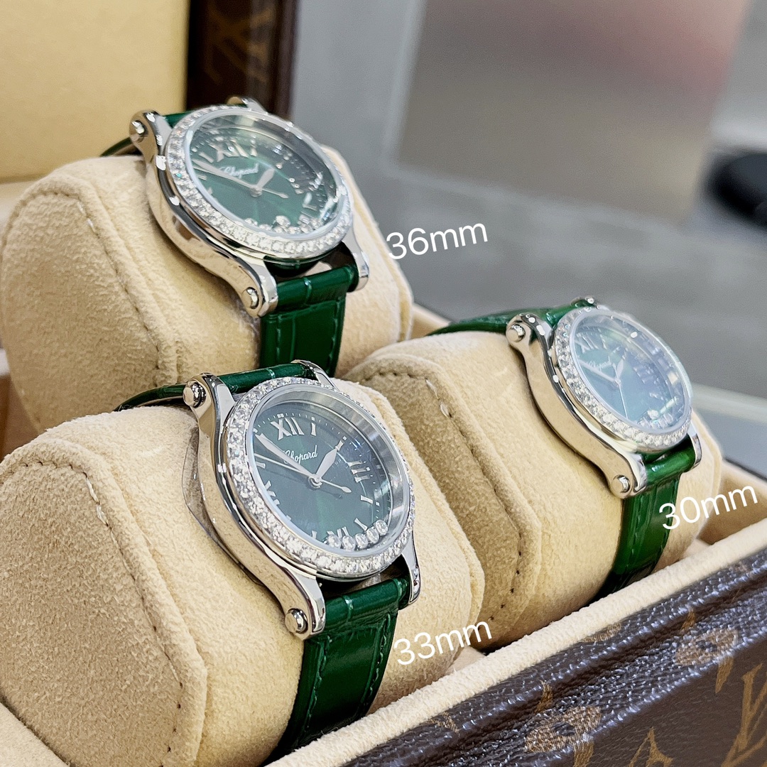 [TOP] Chopard Happy Sport Diamond Watch  30/33/36mm- Green Strap