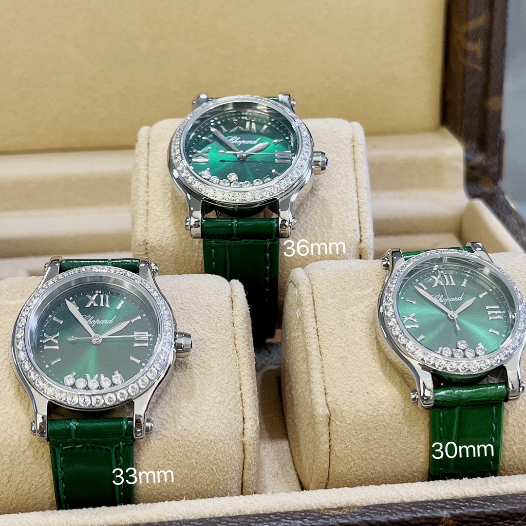 [TOP] Chopard Happy Sport Diamond Watch  30/33/36mm- Green Strap