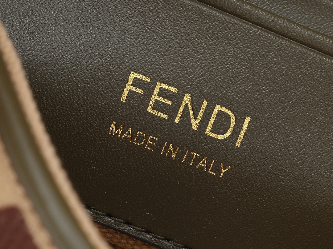 [TOP] FENDI Baguette FF Bag  19×4×11CM -Olive Green