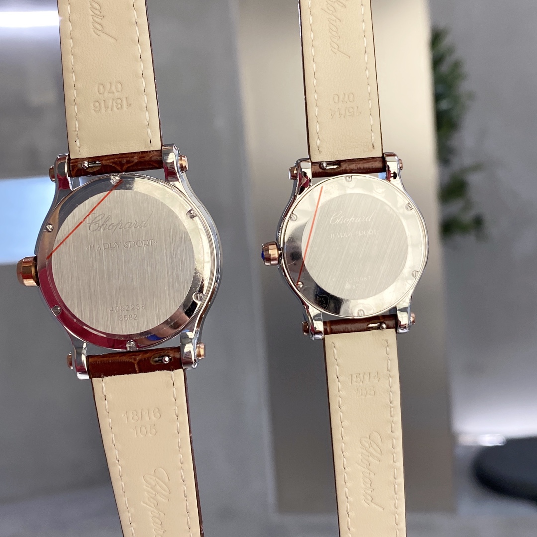 [TOP] Chopard Happy Sport Diamond Watch  30/36mm- Brown Strap