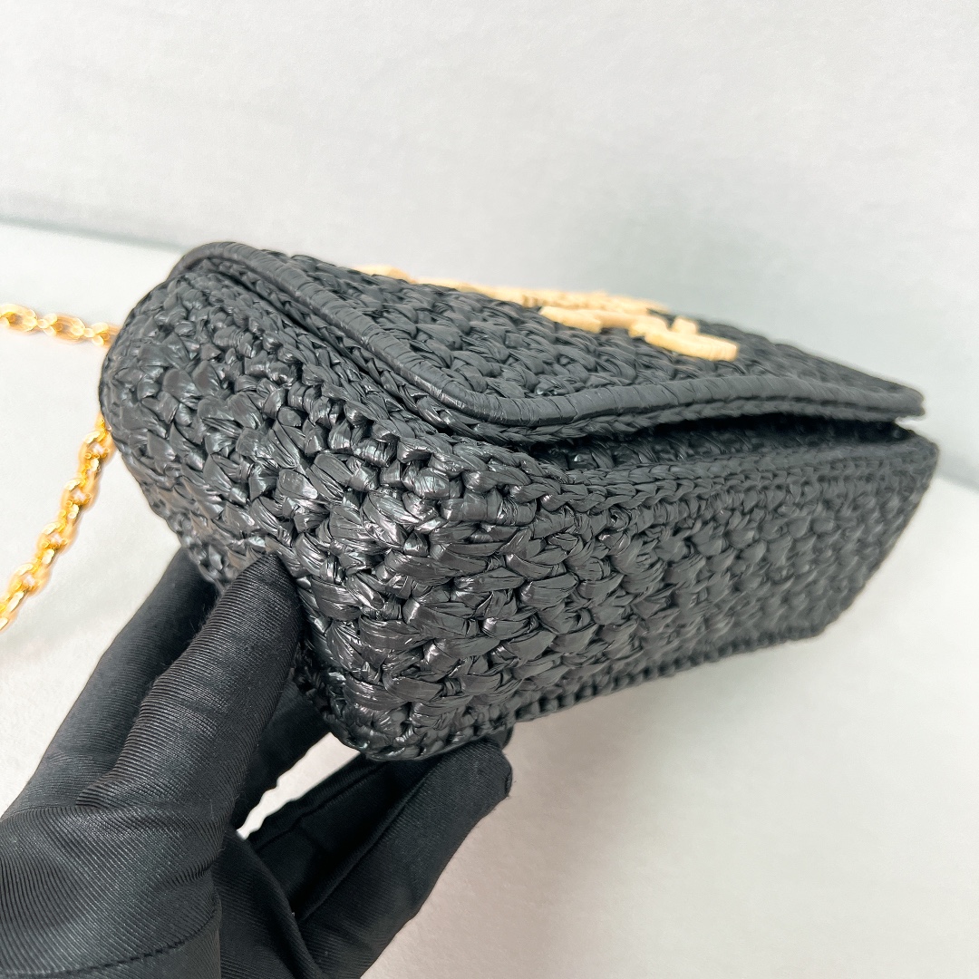 [TOP] PRADA Woven Chain Bag 20*13*7cm - 2 Colour