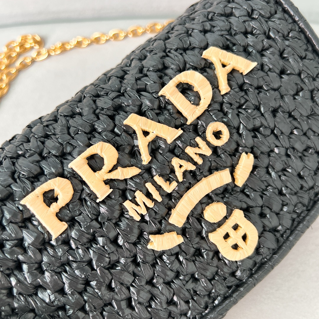 [TOP] PRADA Woven Chain Bag 20*13*7cm - 2 Colour